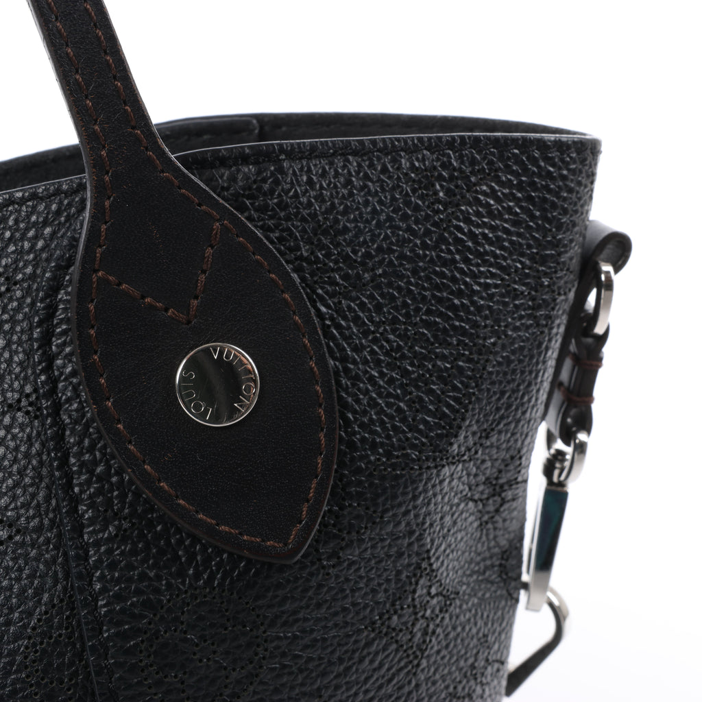 Louis Vuitton Hina Monogram Mahina Leather Shoulder Bag in Black M54350
