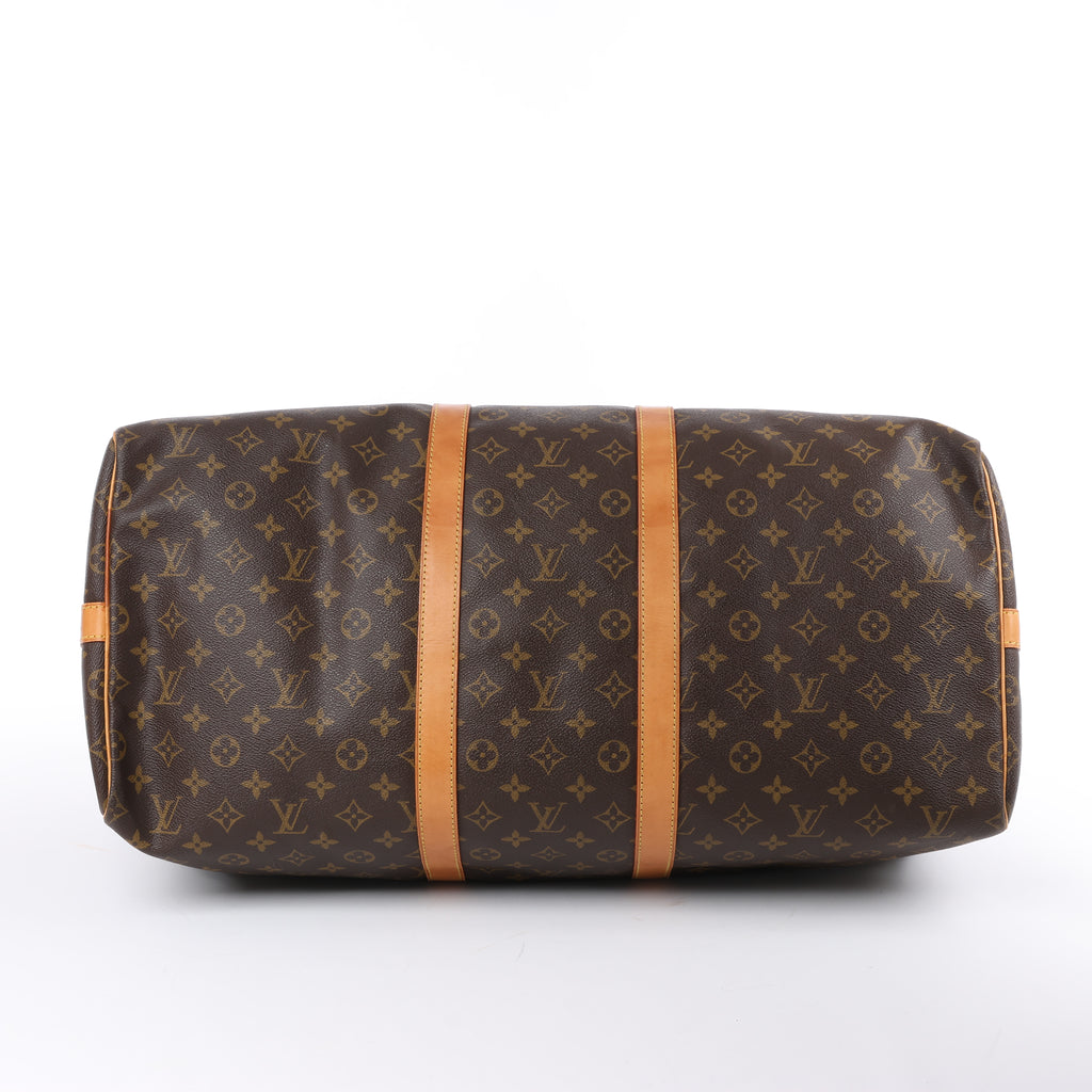 Louis Vuitton Keepall Bandoulière 55 Monogram Canvas Travel Bag in Brown M41414