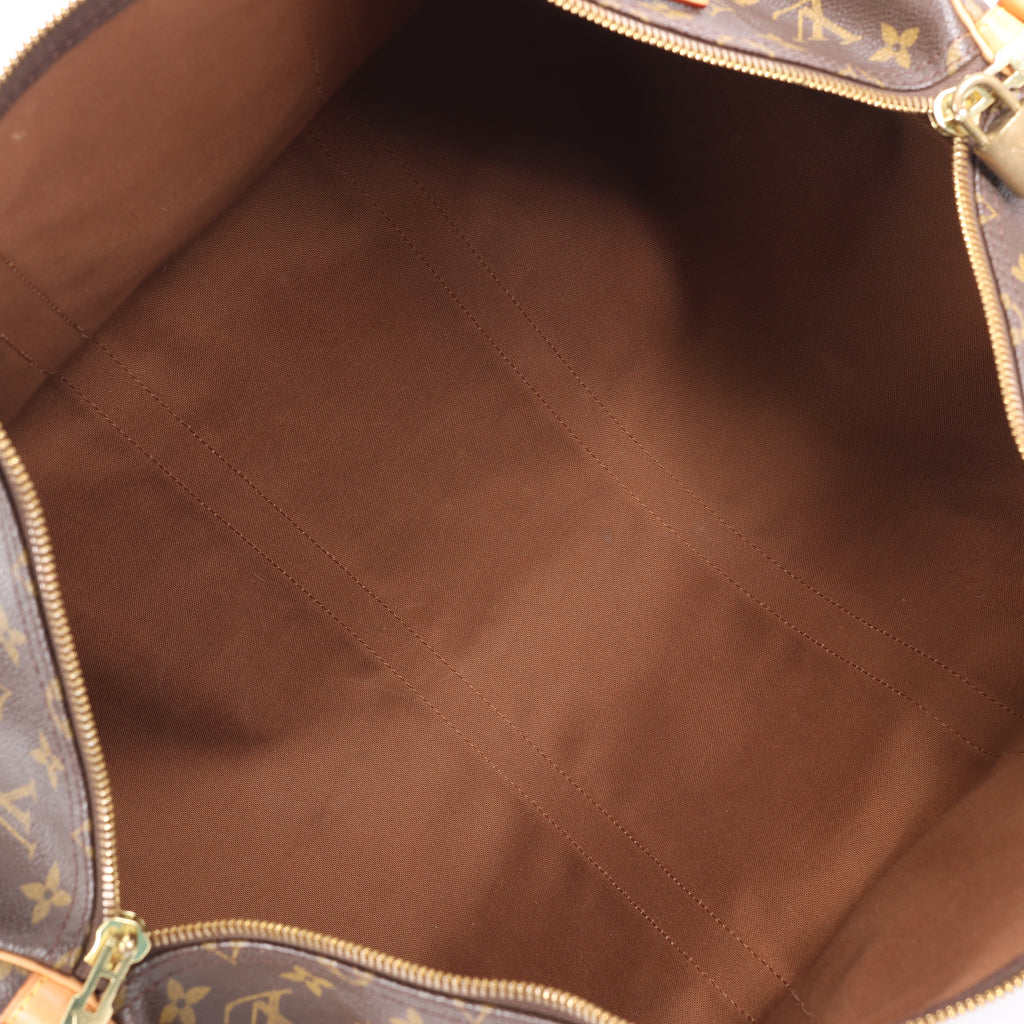 Louis Vuitton Keepall Bandoulière 55 Monogram Canvas Travel Bag in Brown M41414