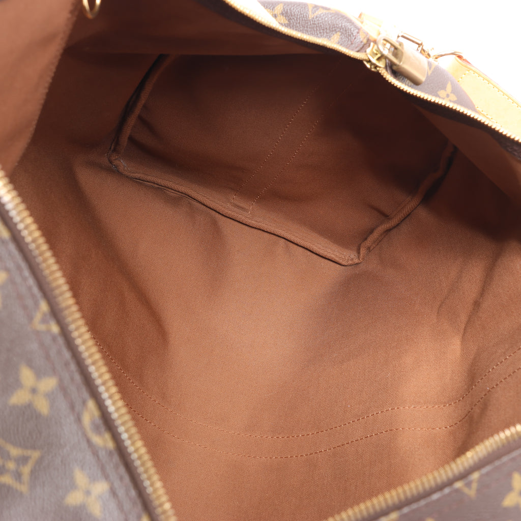 Louis Vuitton Keepall Bandoulière 55 Monogram Canvas Travel Bag in Brown M41414