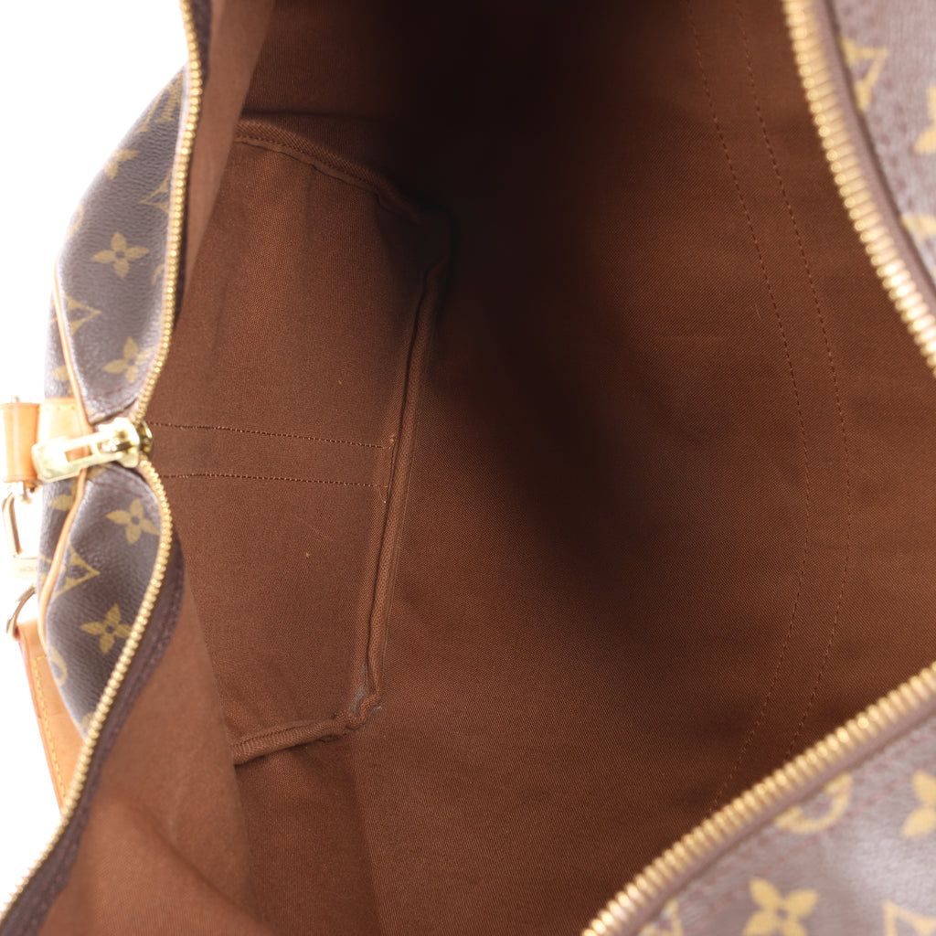 Louis Vuitton Keepall Bandoulière 55 Monogram Canvas Travel Bag in Brown M41414