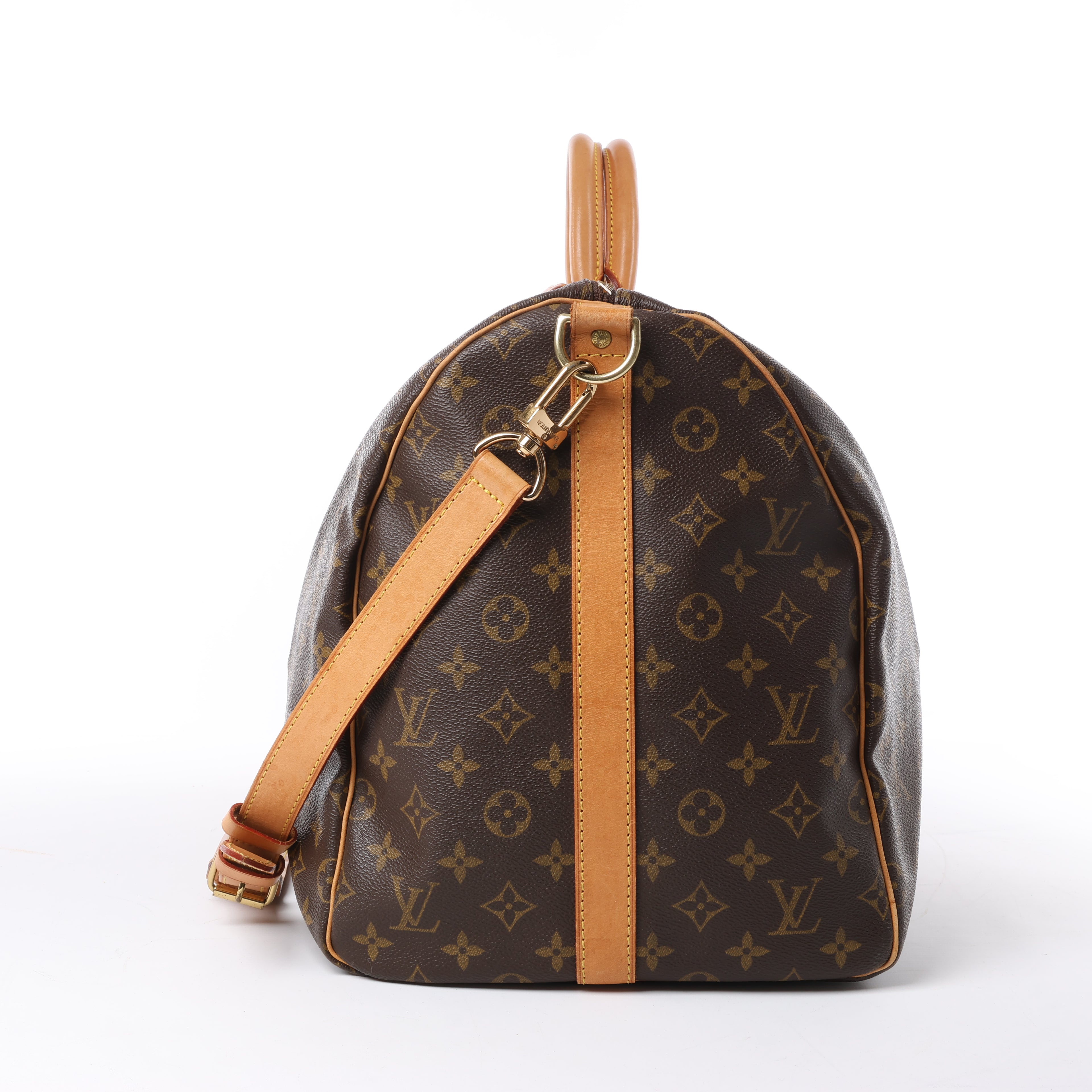 Louis Vuitton Keepall Bandoulière 55 Monogram Canvas Travel Bag in Brown M41414