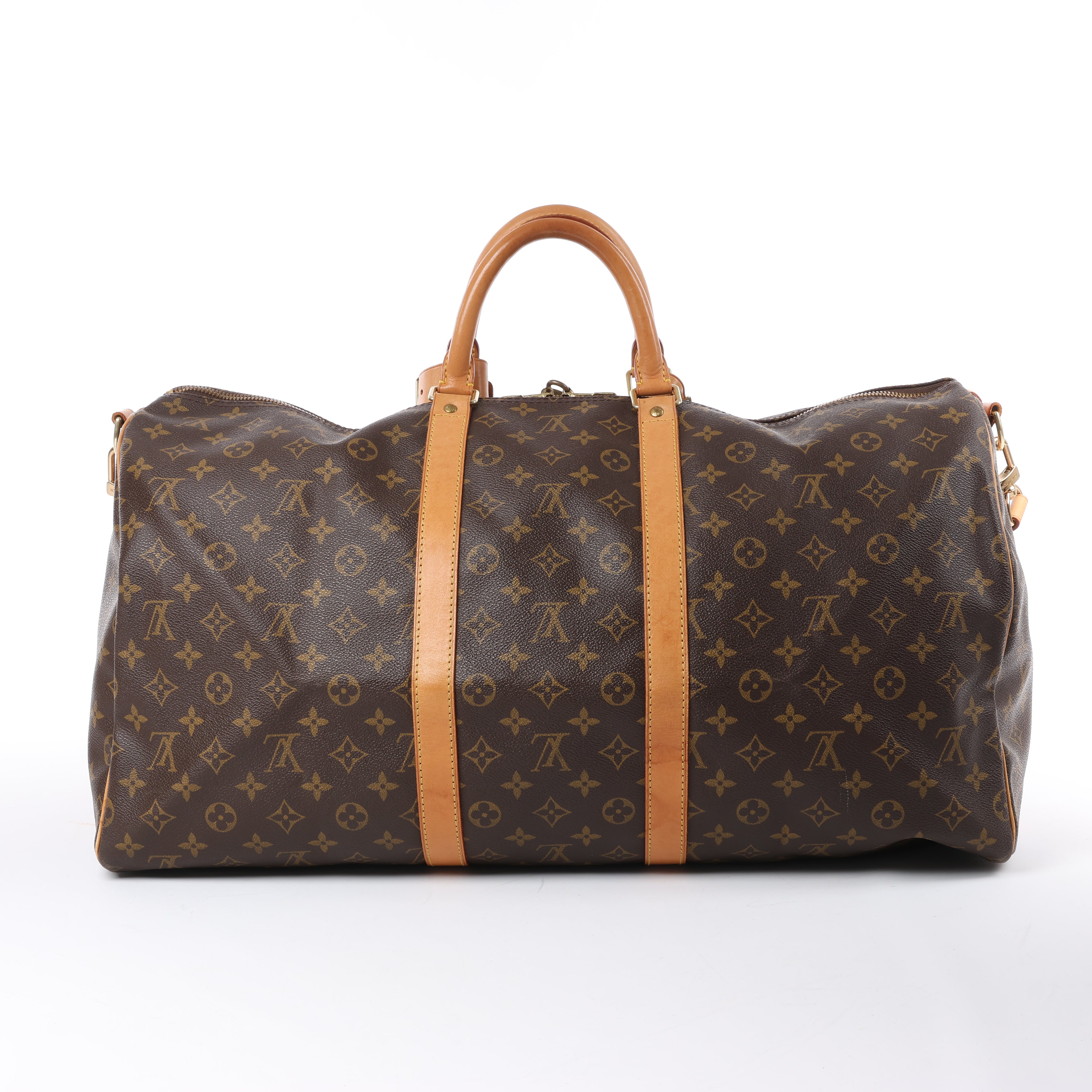 Louis Vuitton Keepall Bandoulière 55 Monogram Canvas Travel Bag in Brown M41414