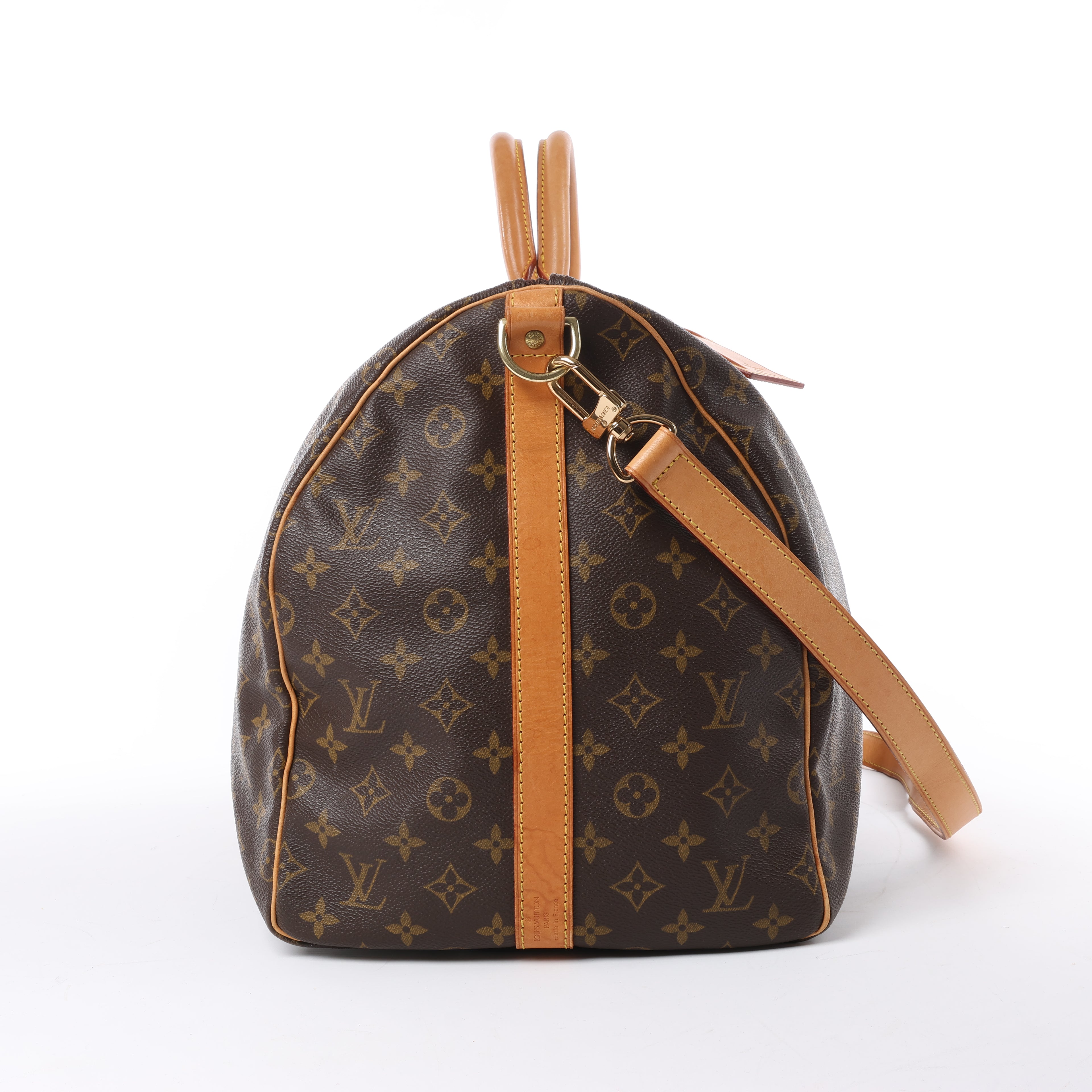 Louis Vuitton Keepall Bandoulière 55 Monogram Canvas Travel Bag in Brown M41414