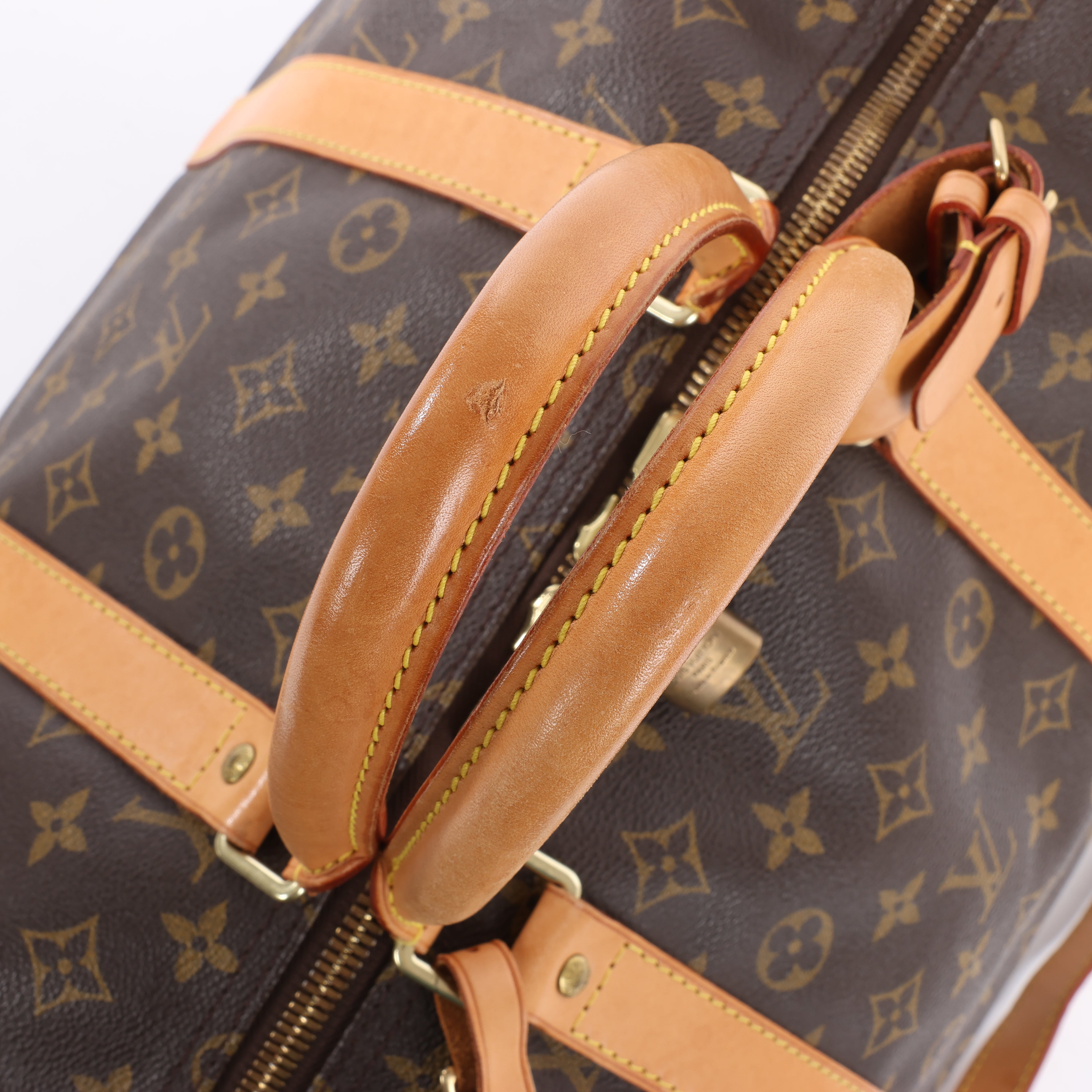 Louis Vuitton Keepall Bandoulière 55 Monogram Canvas Travel Bag in Brown M41414