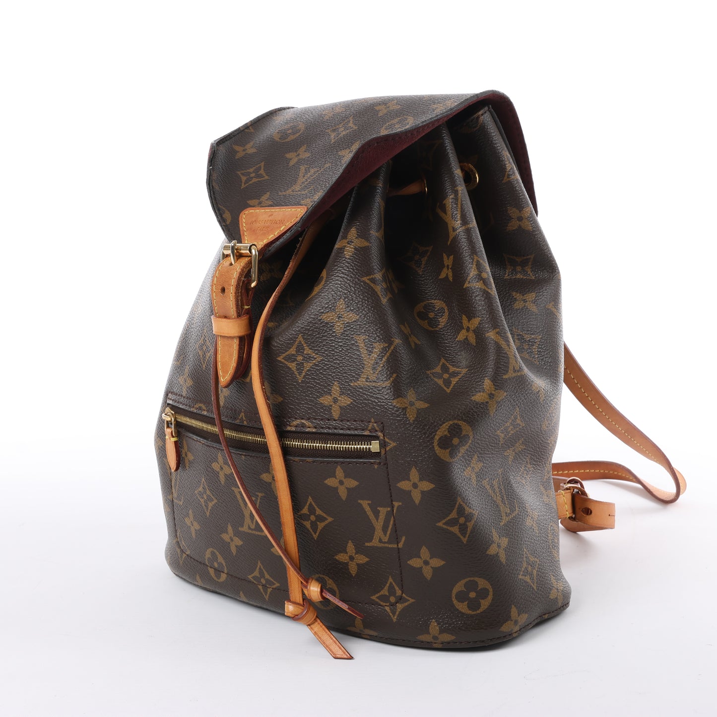Sac à dos Louis Vuitton Monsley en toile Monogram marron M43431