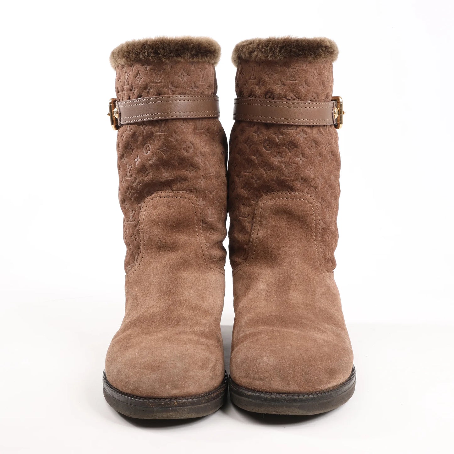 Louis Vuitton 11 years Suede Boots in Brown, Size 40 EU