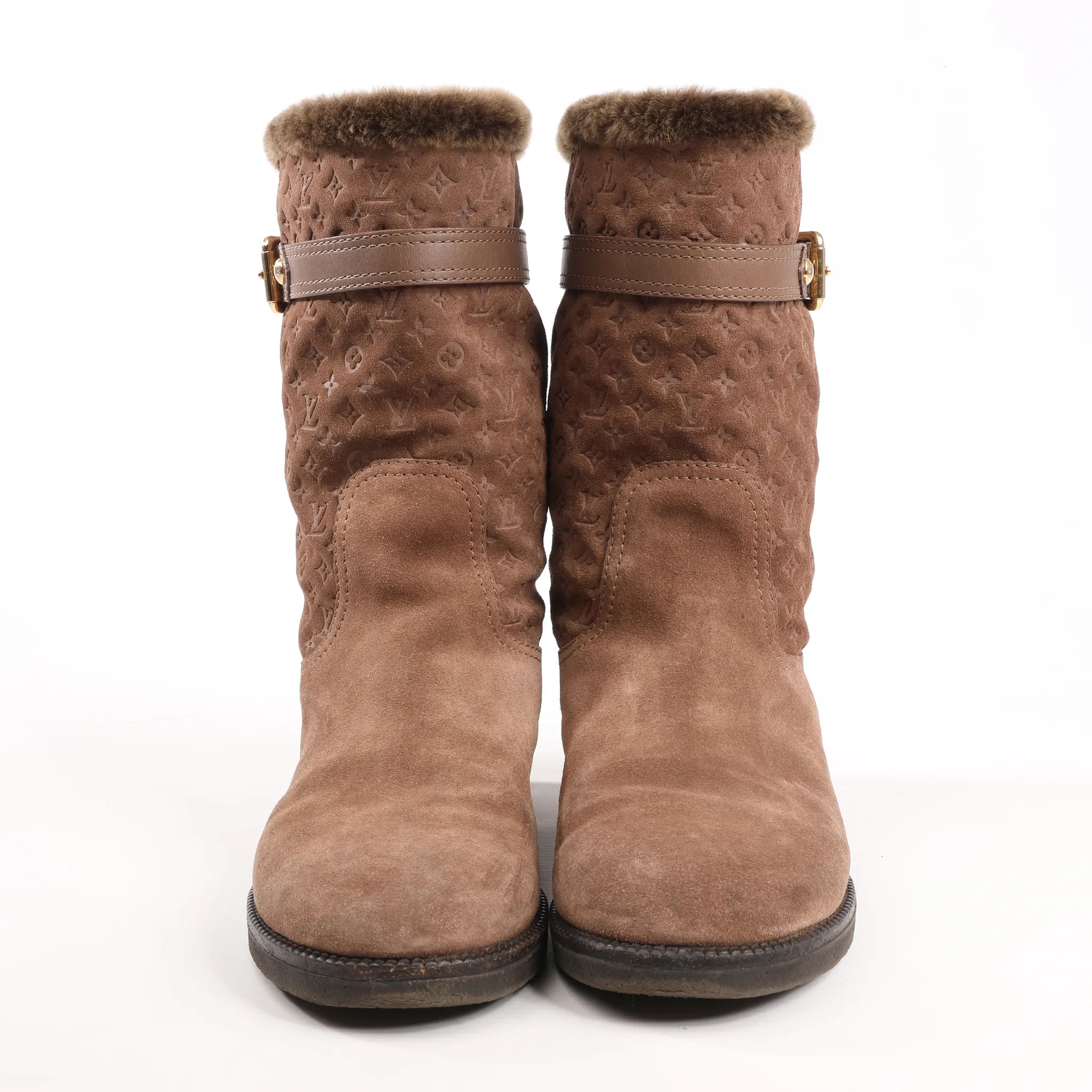 Louis Vuitton 11 years Suede Boots in Brown, Size 40 EU