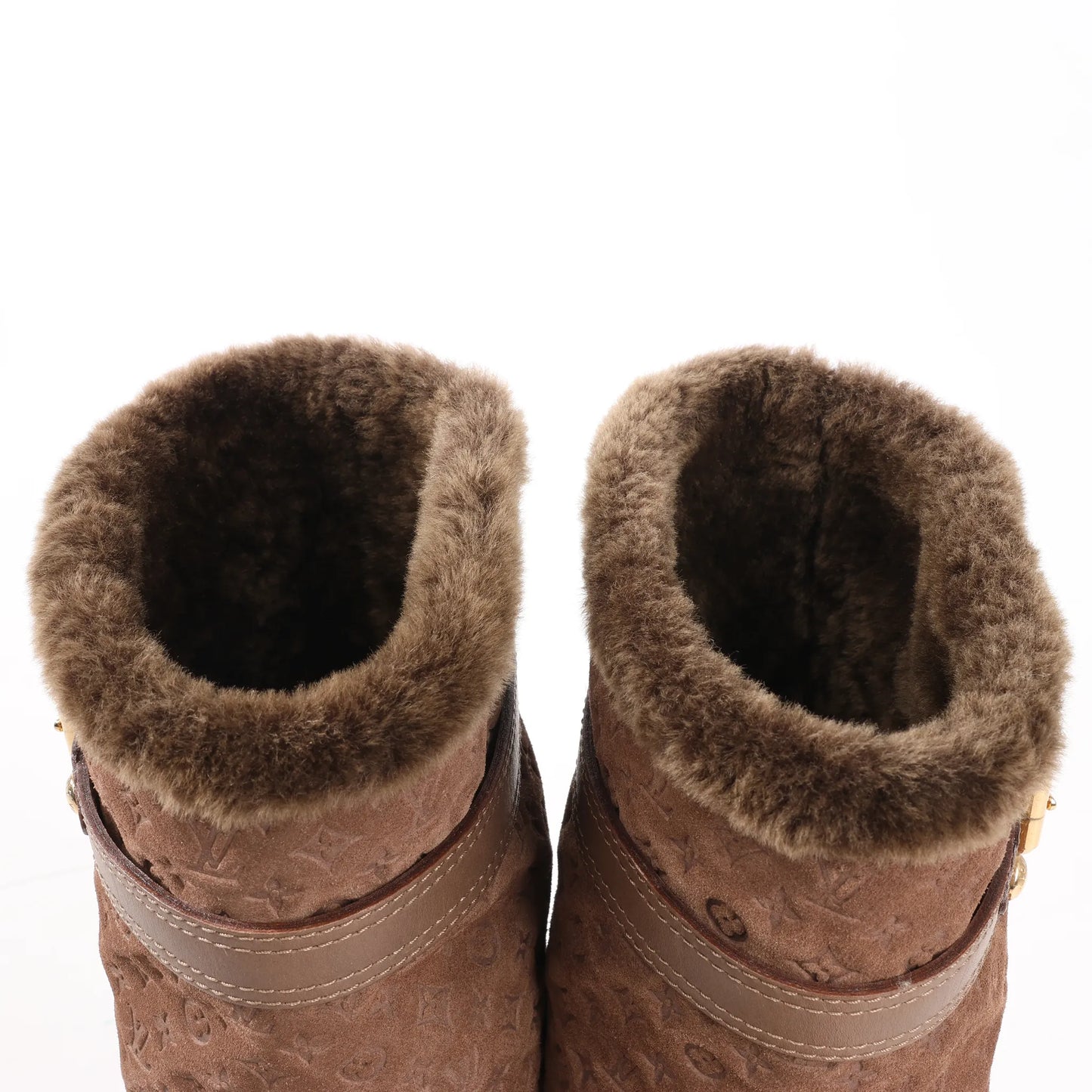 Louis Vuitton 11 years Suede Boots in Brown, Size 40 EU