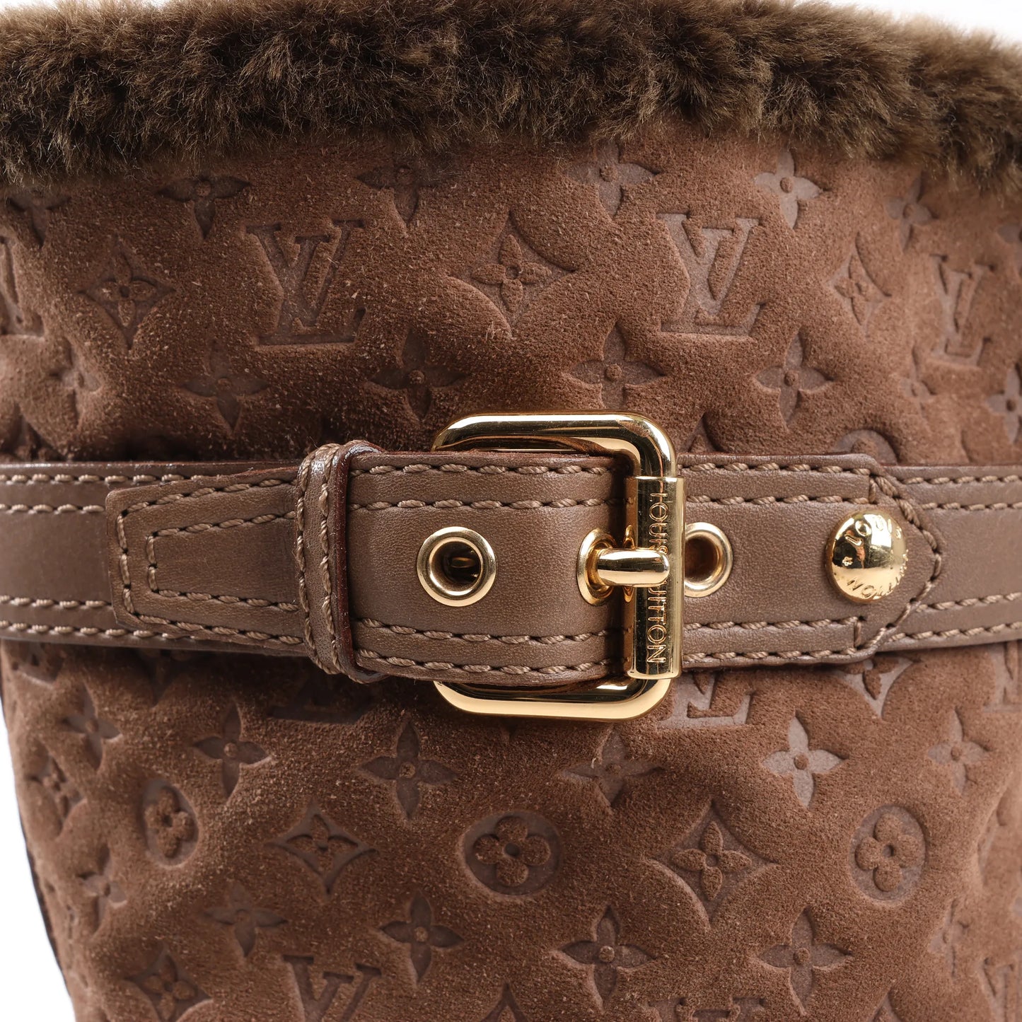 Louis Vuitton 11 years Suede Boots in Brown, Size 40 EU