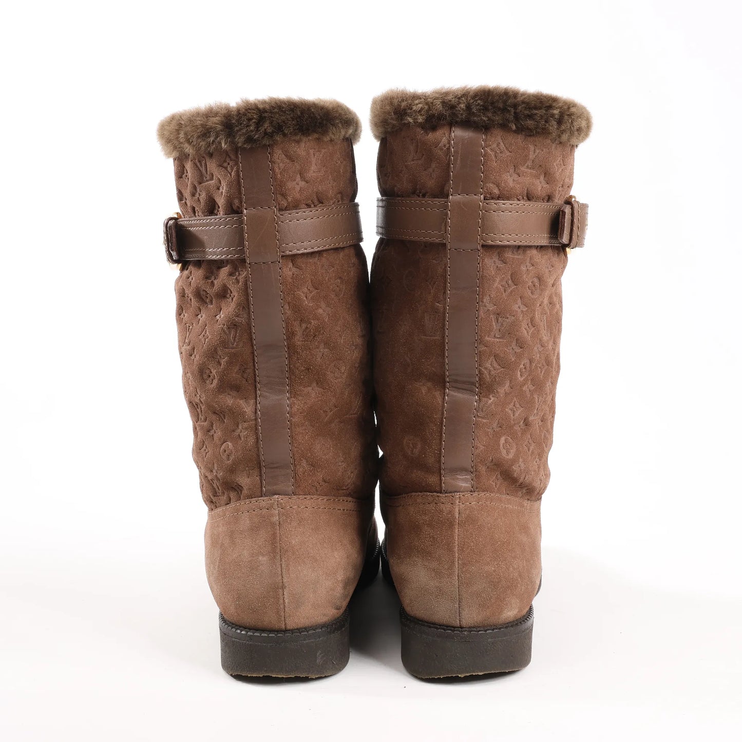 Louis Vuitton 11 years Suede Boots in Brown, Size 40 EU