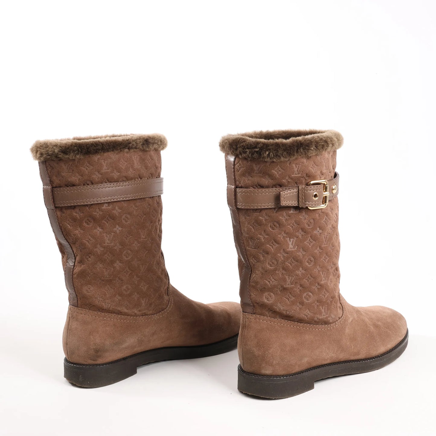 Louis Vuitton 11 years Suede Boots in Brown, Size 40 EU