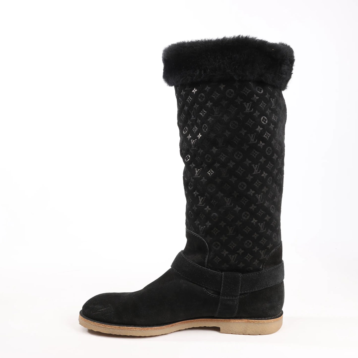 Louis Vuitton 12 years Suede Boots in Black, Size 40.5 EU
