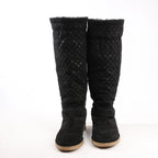 Louis Vuitton 12 years Suede Boots in Black, Size 40.5 EU