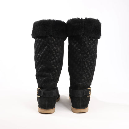 Louis Vuitton 12 years Suede Boots in Black, Size 40.5 EU