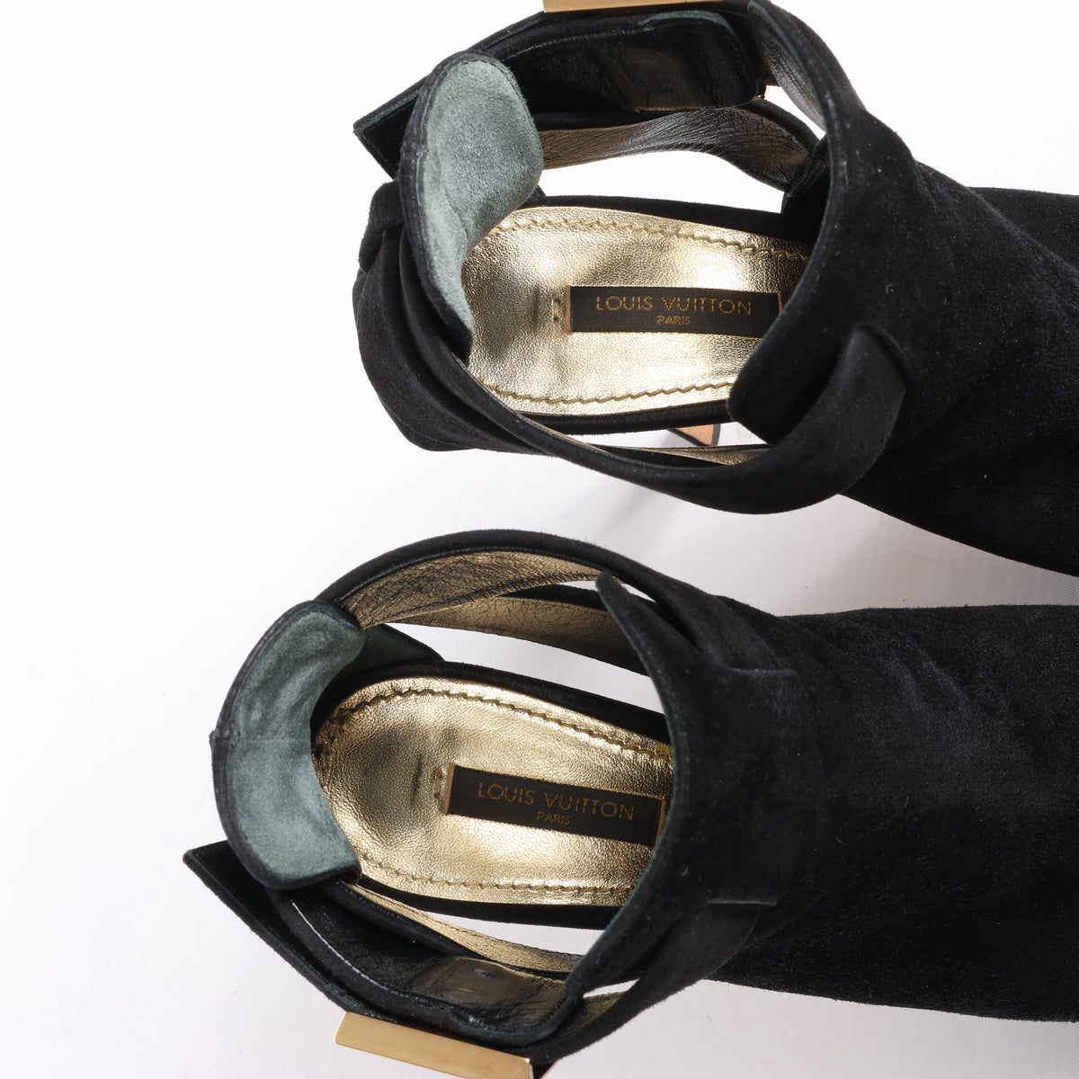 Louis Vuitton 13 years Suede Heels in Black TC0173, Size EU 36.5