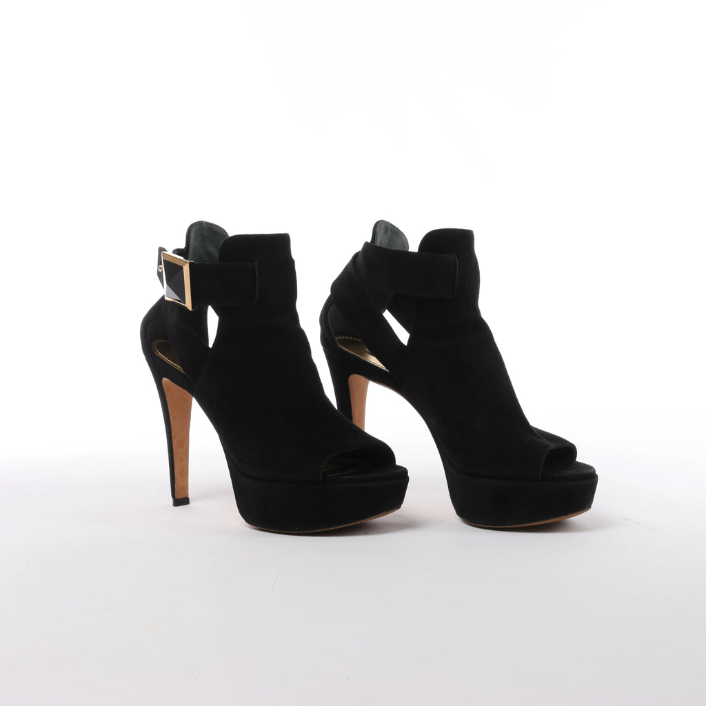 Louis Vuitton 13 years Suede Heels in Black TC0173, Size EU 36.5