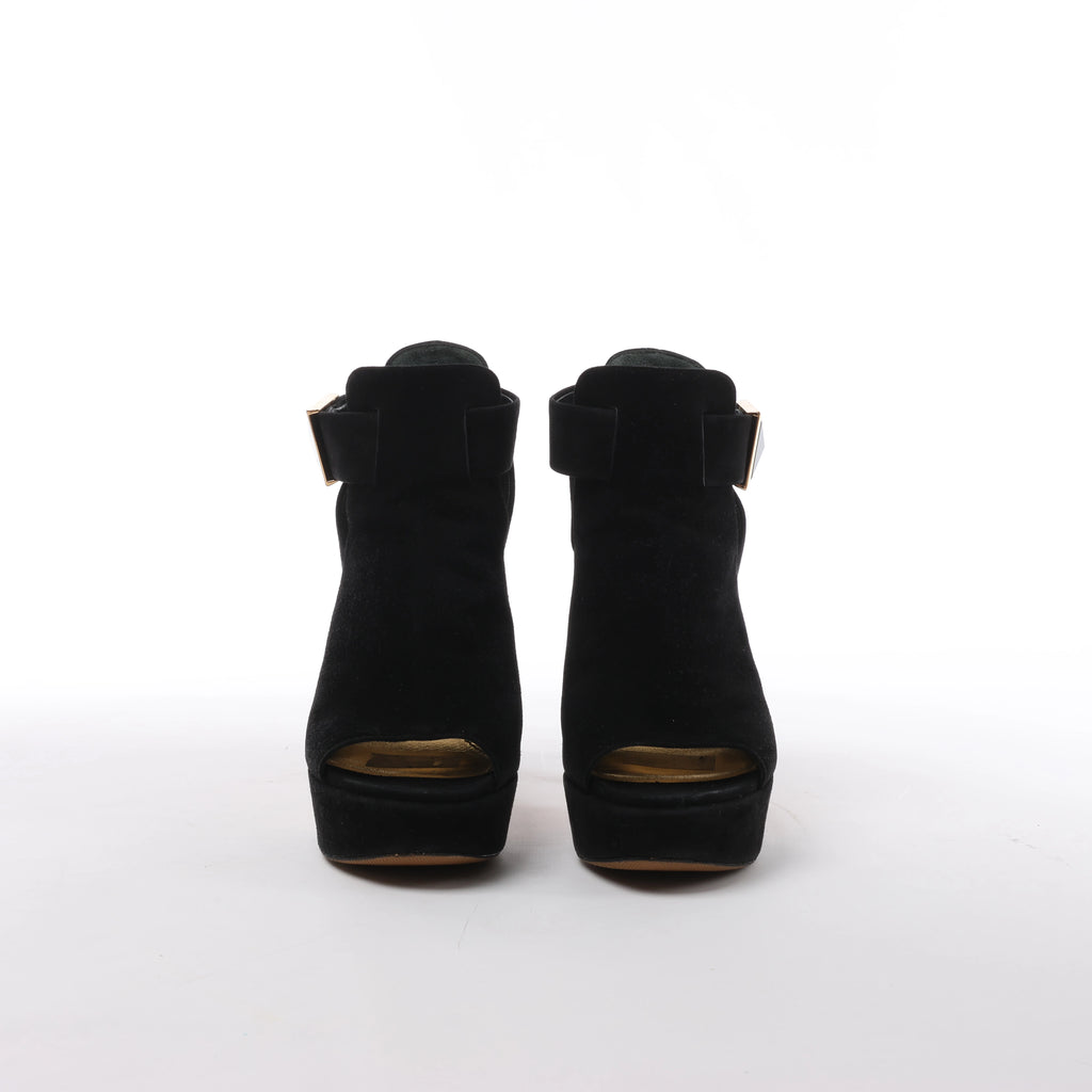 Louis Vuitton 13 years Suede Heels in Black TC0173, Size EU 36.5