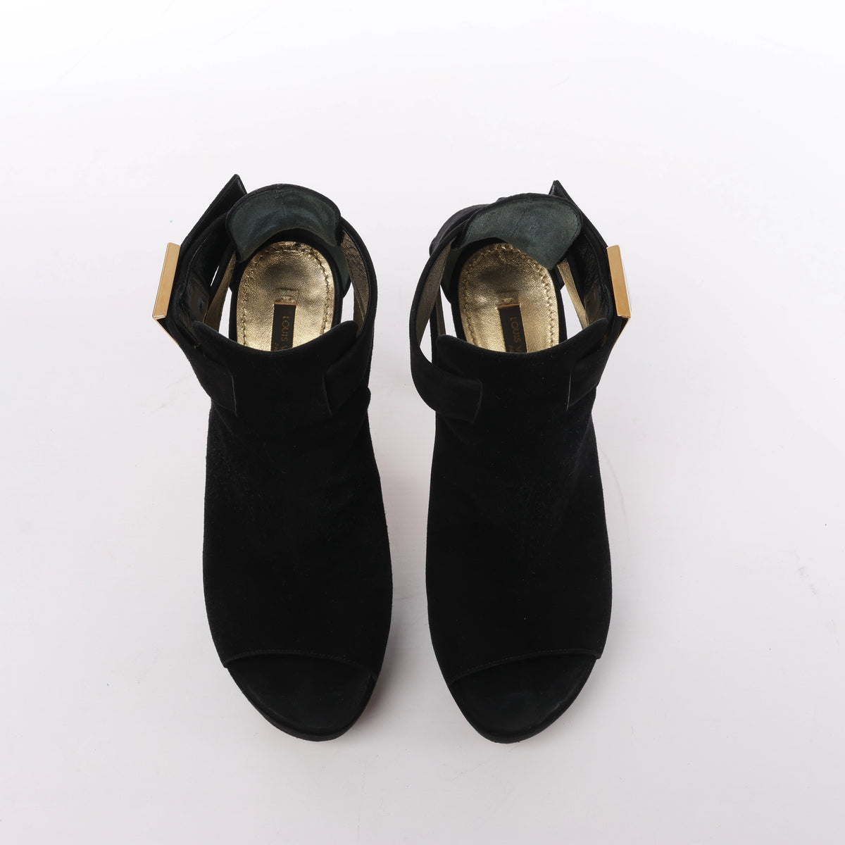 Louis Vuitton 13 years Suede Heels in Black TC0173, Size EU 36.5