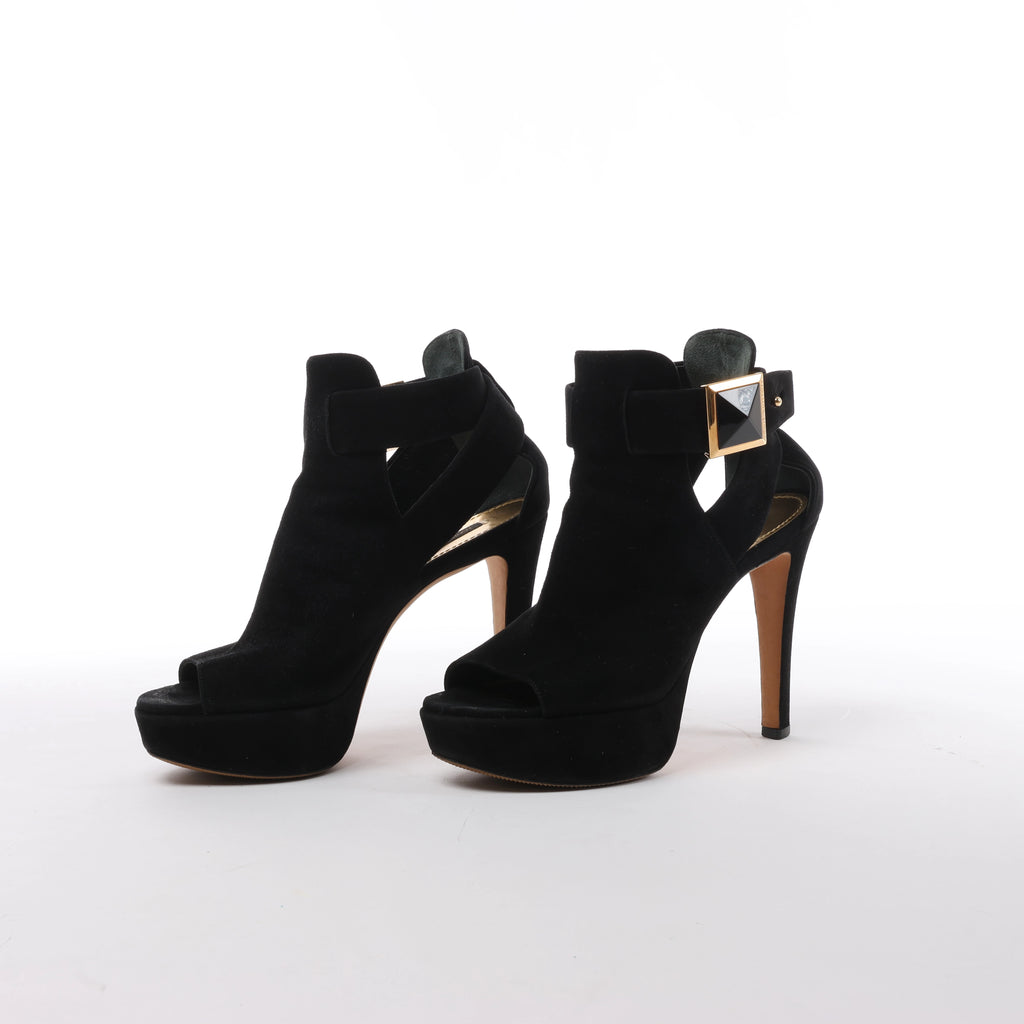 Louis Vuitton 13 years Suede Heels in Black TC0173, Size EU 36.5