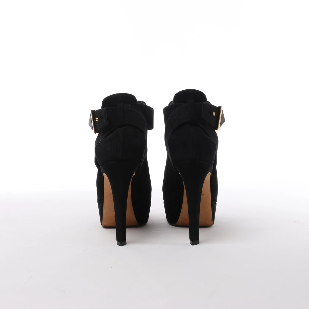 Louis Vuitton 13 years Suede Heels in Black TC0173, Size EU 36.5