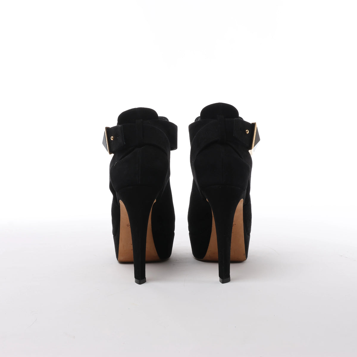 Louis Vuitton 13 years Suede Heels in Black TC0173, Size EU 36.5