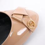 Louis Vuitton 16 years Patent Leather Heels in Black x Beige NL0186, Size EU 40