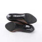 Louis Vuitton 16 years Patent Leather Heels in Black x Beige NL0186, Size EU 40