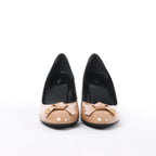 Louis Vuitton 16 years Patent Leather Heels in Black x Beige NL0186, Size EU 40