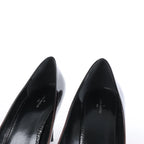 Louis Vuitton 16 years Patent Leather Heels in Black x Beige NL0186, Size EU 40