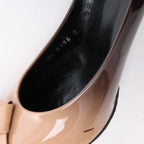 Louis Vuitton 16 years Patent Leather Heels in Black x Beige NL0186, Size EU 40