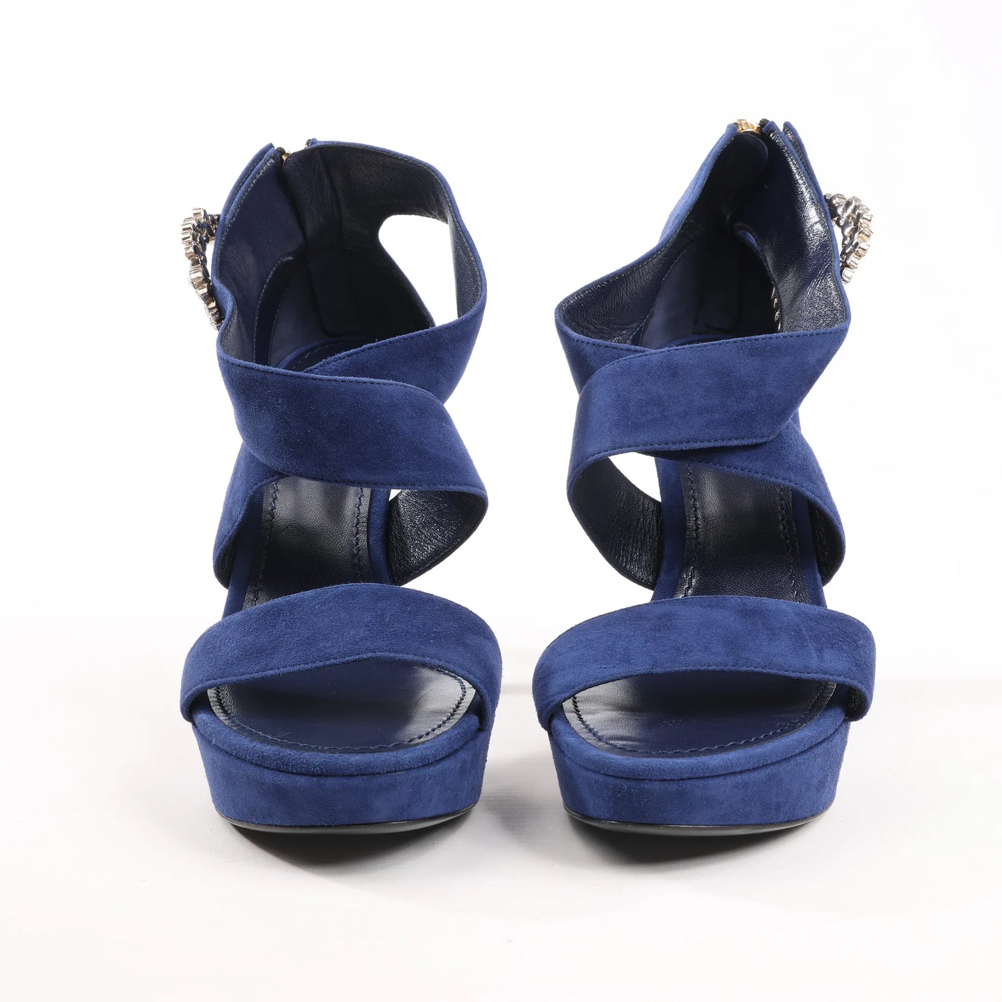 Louis Vuitton 19-year Suede Heels in Navy Blue, Size 38 EU