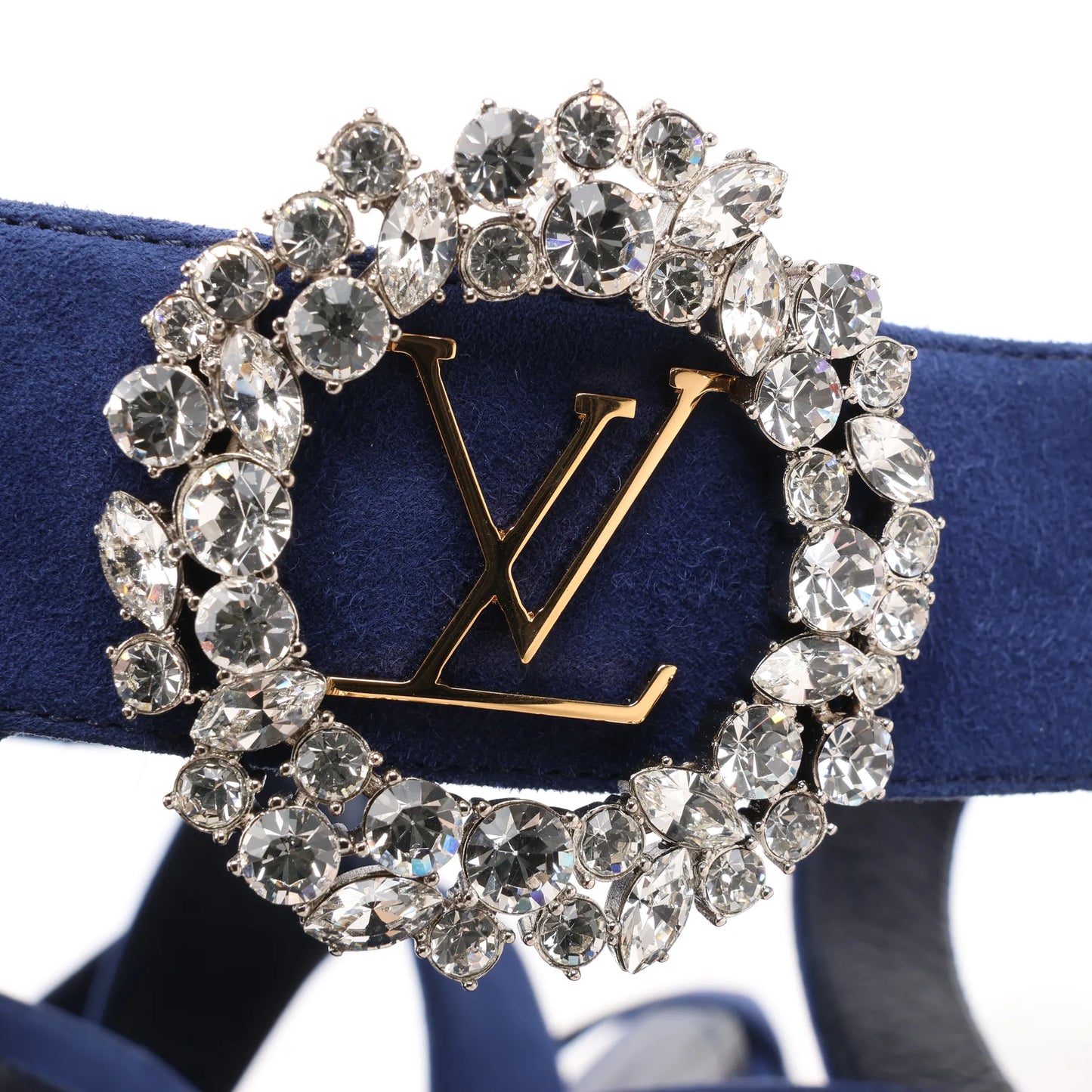 Louis Vuitton 19-year Suede Heels in Navy Blue, Size 38 EU