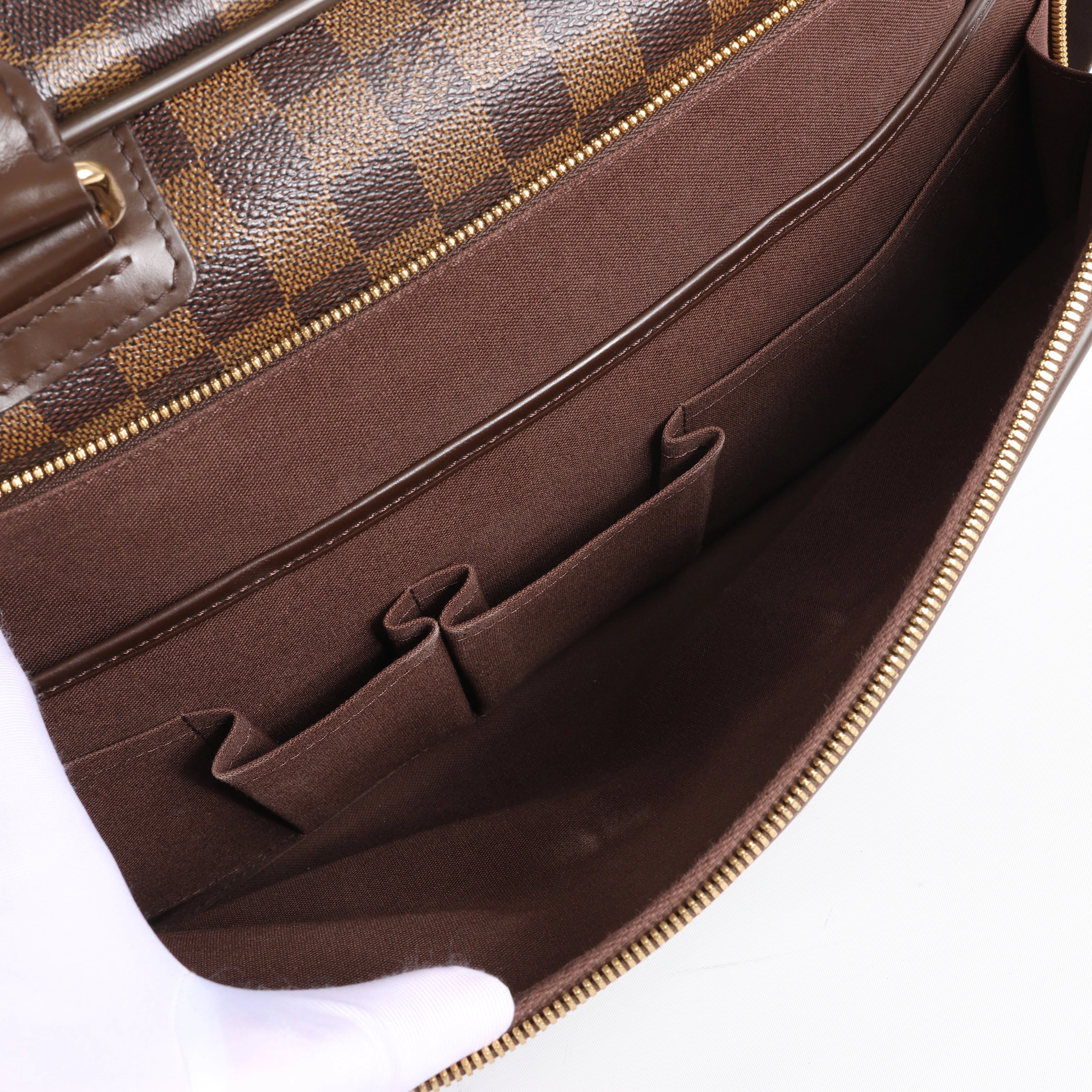 Louis Vuitton Agal Damier Ebene 2Way Handbag in Brown N23252