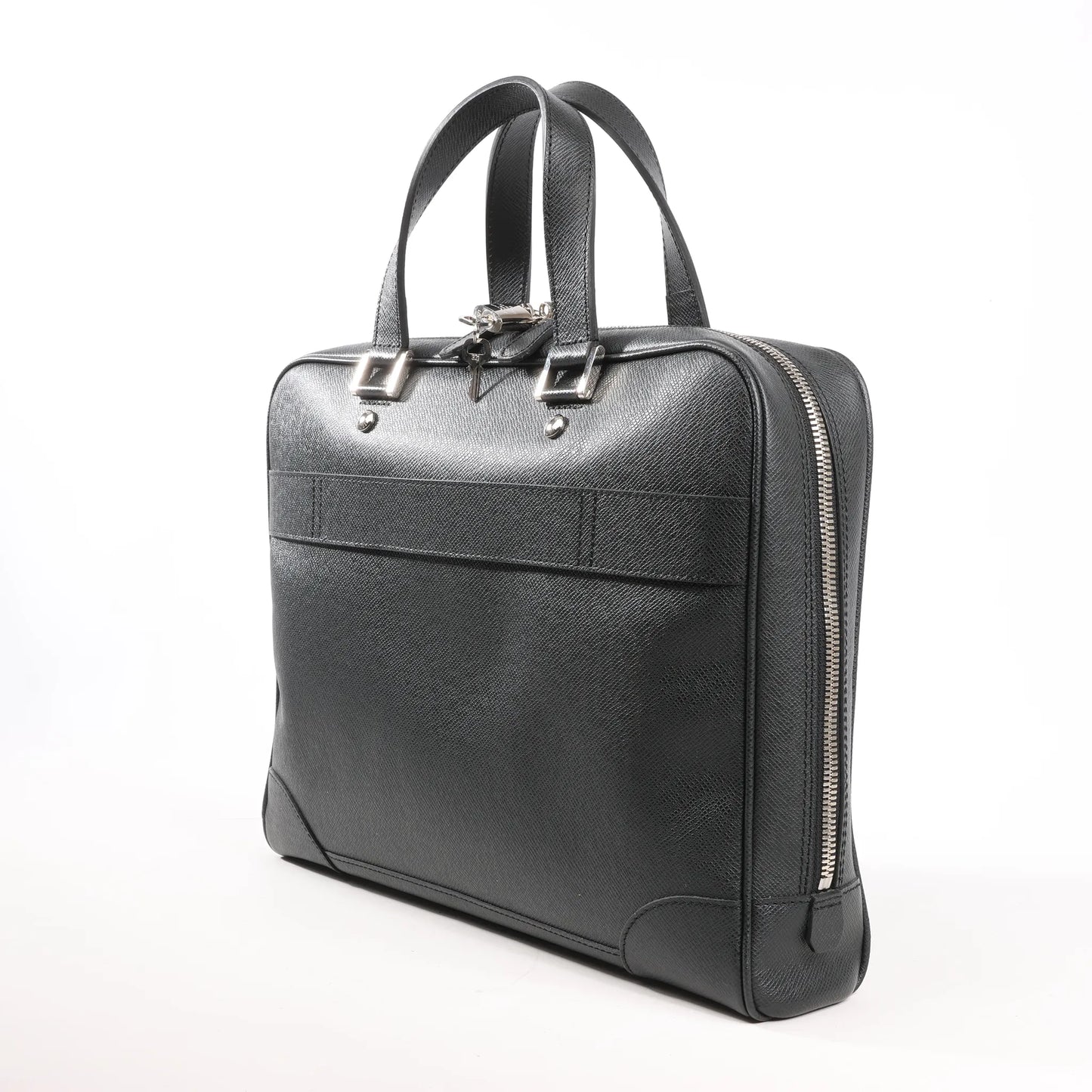 Sac à main Louis Vuitton Porte Alexander Taïga en cuir noir M31162