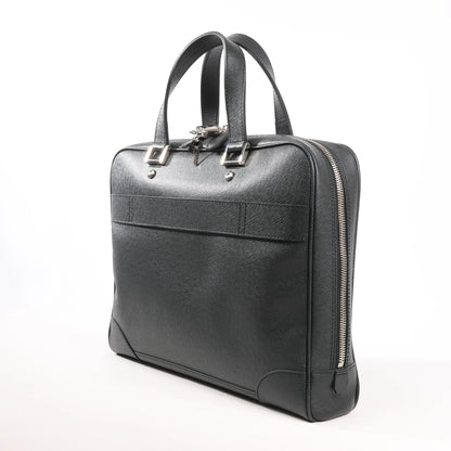 Sac à main Louis Vuitton Porte Alexander Taïga en cuir noir M31162