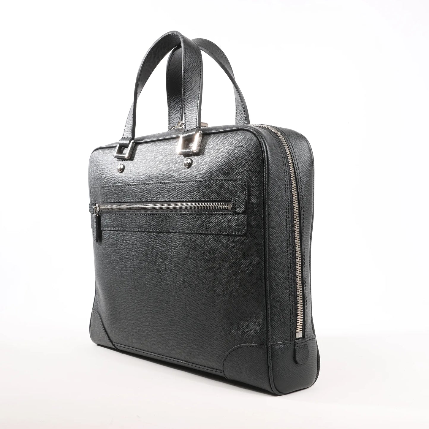 Sac à main Louis Vuitton Porte Alexander Taïga en cuir noir M31162