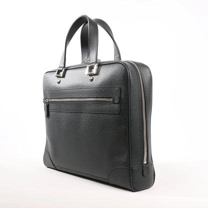 Sac à main Louis Vuitton Porte Alexander Taïga en cuir noir M31162