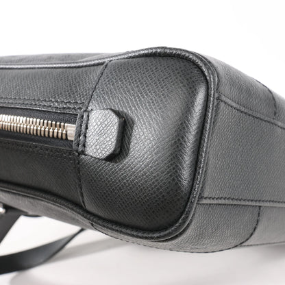 Sac à main Louis Vuitton Porte Alexander Taïga en cuir noir M31162