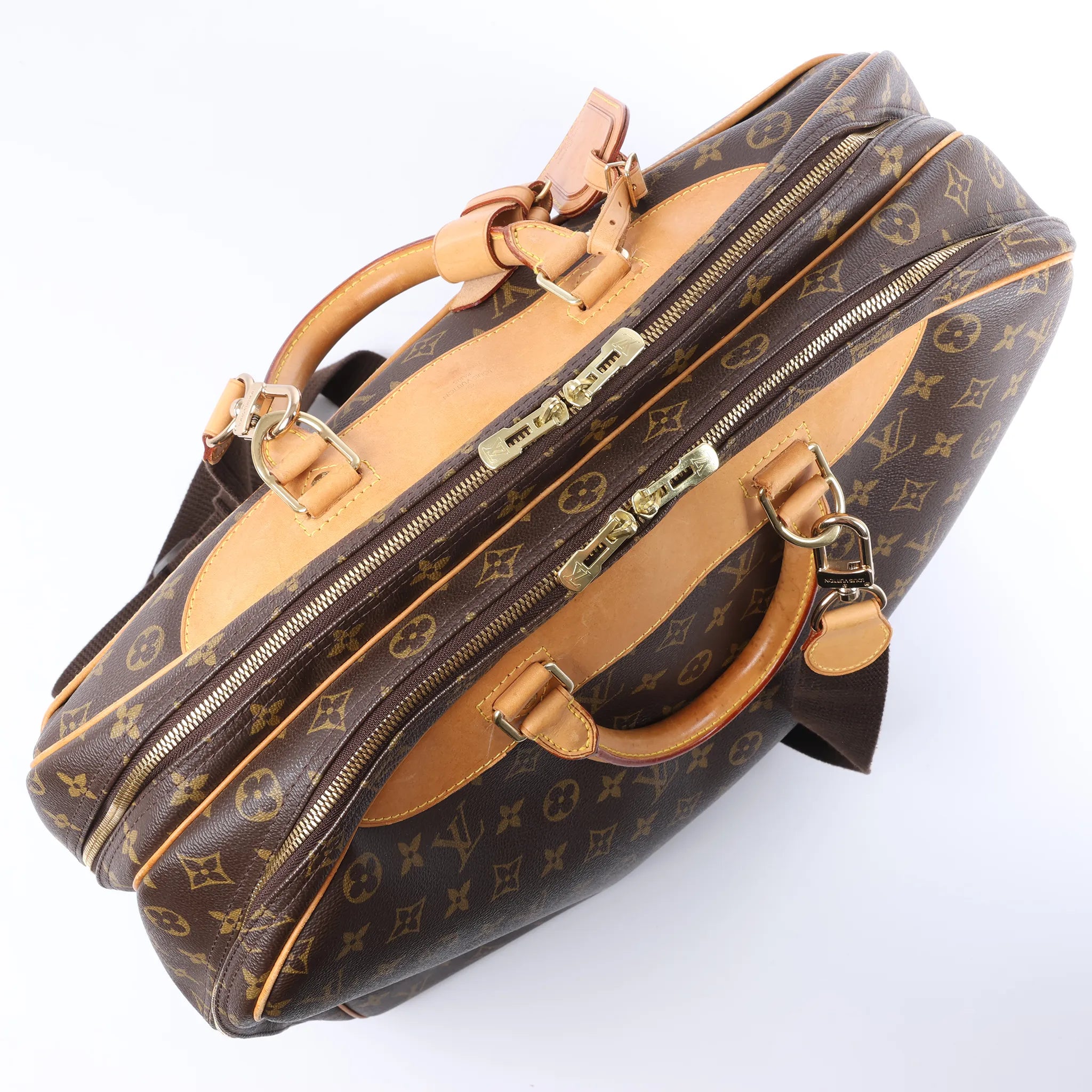 Louis Vuitton Alize Monogram Canvas 2 Poches Travel Bag in Brown M41392