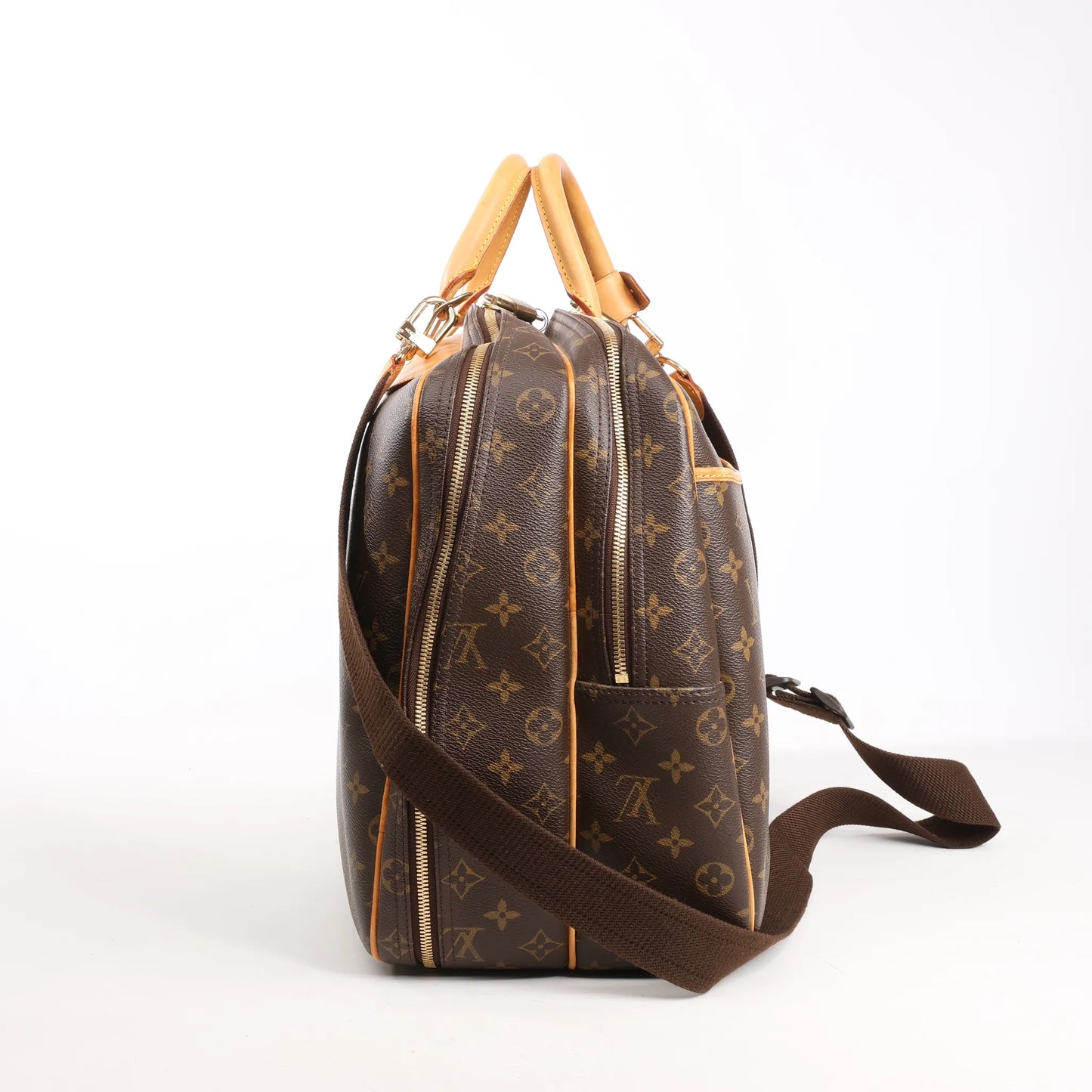 Louis Vuitton Alize Monogram Canvas 2 Poches Travel Bag in Brown M41399