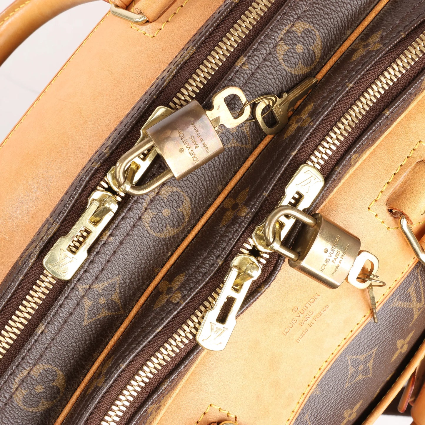 Louis Vuitton Alize Monogram Canvas 2 Poches Travel Bag in Brown M41399