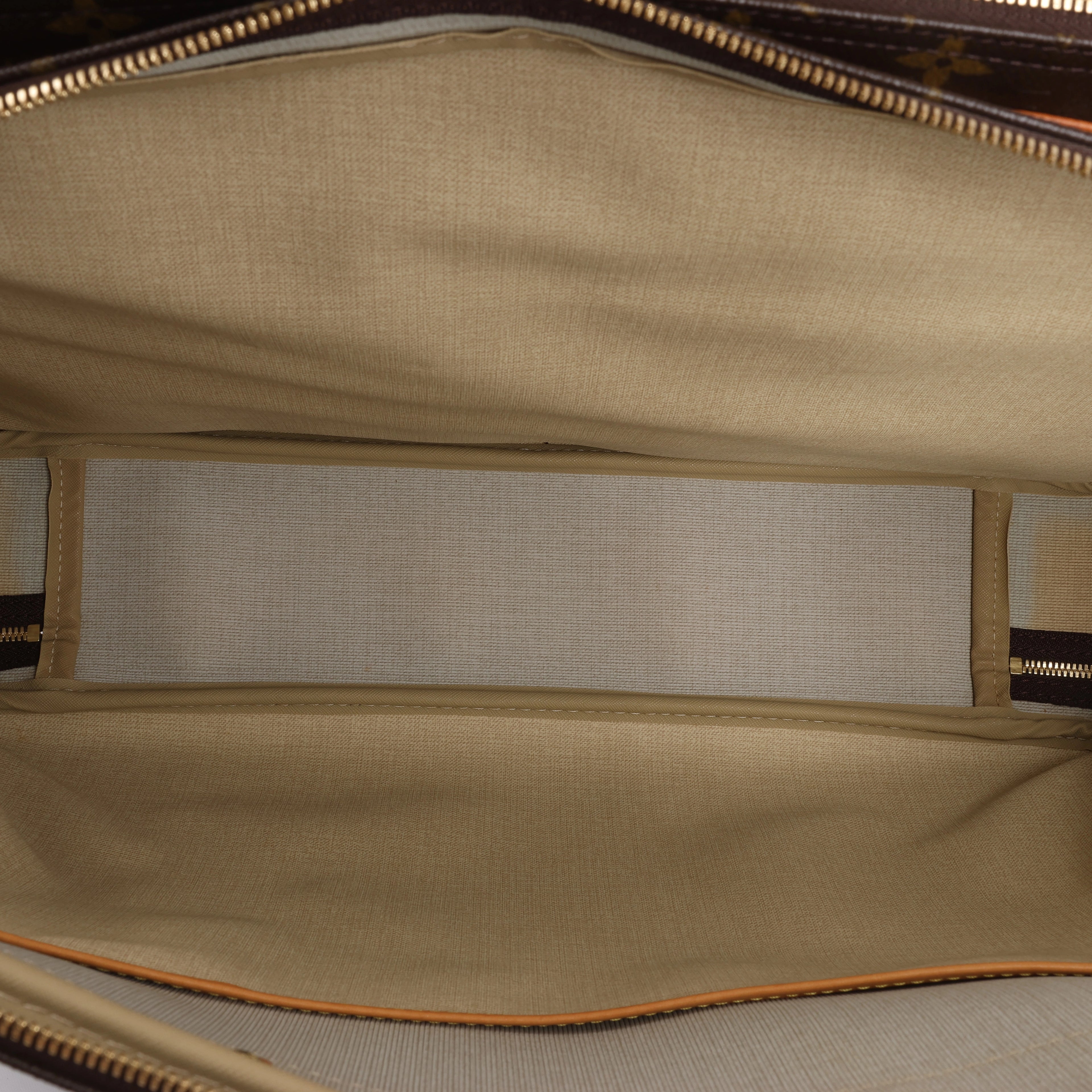 Bolso de viaje Louis Vuitton Alize Monogram Canvas con dos bolsillos en marrón M41399