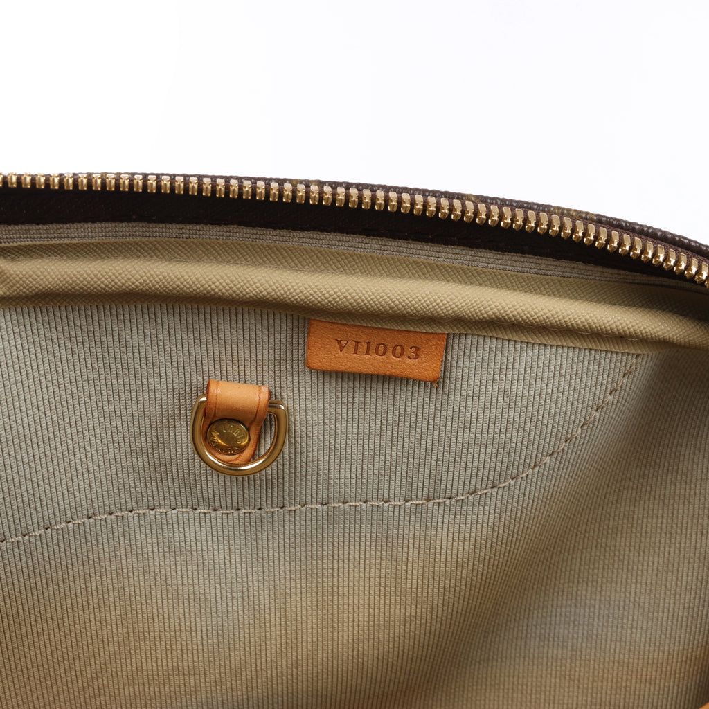 Bolso de viaje Louis Vuitton Alize Monogram Canvas con dos bolsillos en marrón M41399