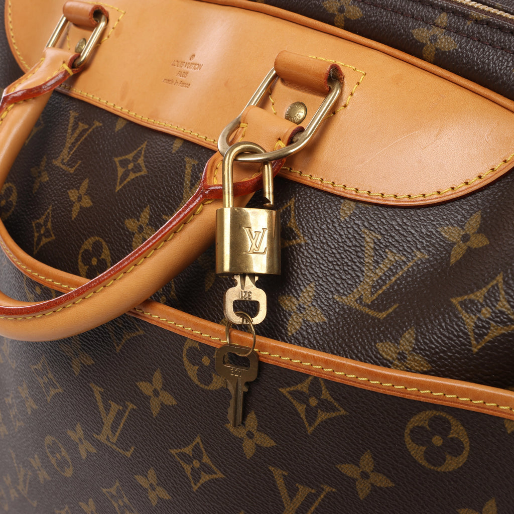 Bolso de viaje Louis Vuitton Alize Monogram Canvas con dos bolsillos en marrón M41399