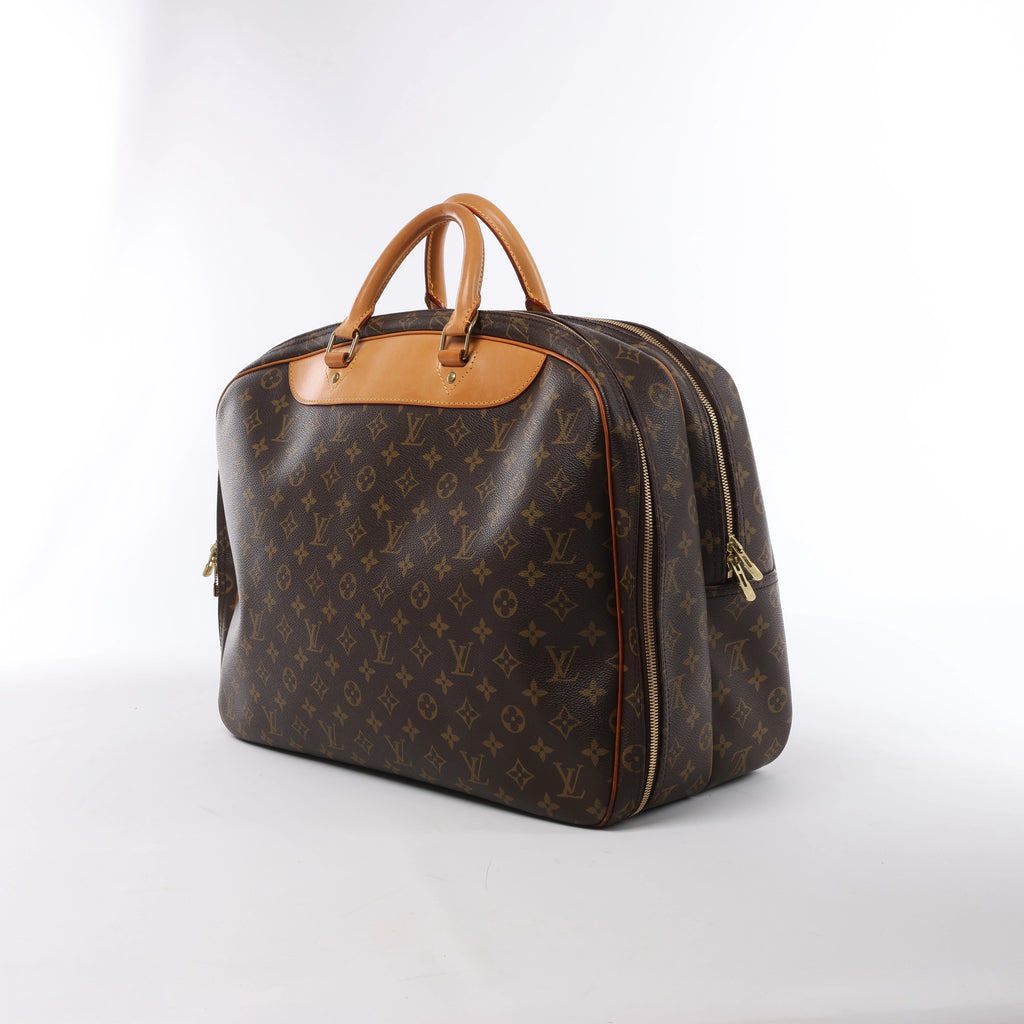 Bolso de viaje Louis Vuitton Alize Monogram Canvas con dos bolsillos en marrón M41399