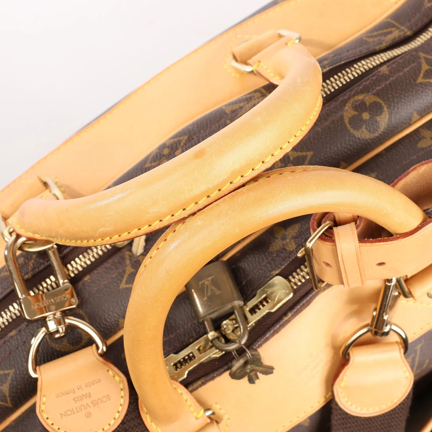 Louis Vuitton Alize Monogram Canvas 2 Poches Travel Bag in Brown M41399