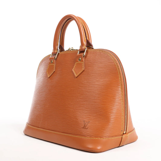 Louis Vuitton Alma PM Epi Leather Handbag in Brown