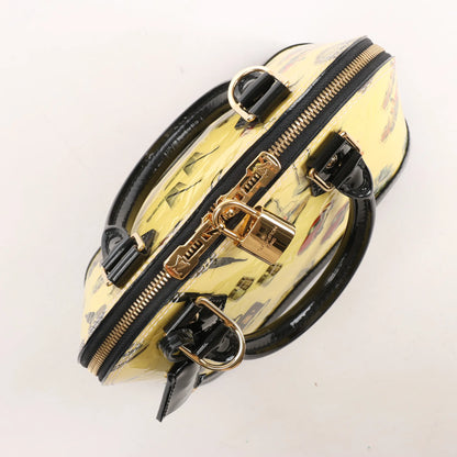 Louis Vuitton Alma BB Vernis Nicolas Squiere Handbag in Yellow x Black M50419