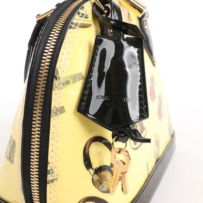 Louis Vuitton Alma BB Vernis Nicolas Squiere Handbag in Yellow x Black M50419